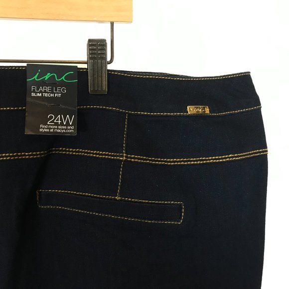 NWT Womens Plus Size 24W INC International Concepts Slim tech Fit Flare Leg Jean - Picture 3 of 3